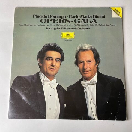 Винтажная виниловая пластинка LP Placido Domingo, Carlo Maria Giulini Opern Gala (ГДР 1988)