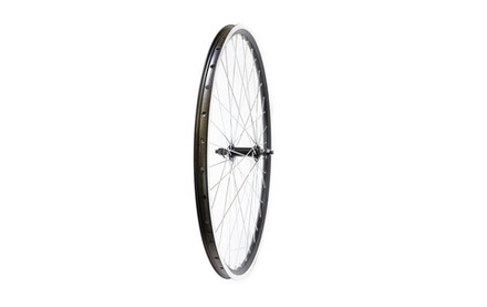 Колесо 27,5" переднее TRIX, обод алюм., V-br, гайки, черная, двойной, 36H, фрезер. втулка стальная