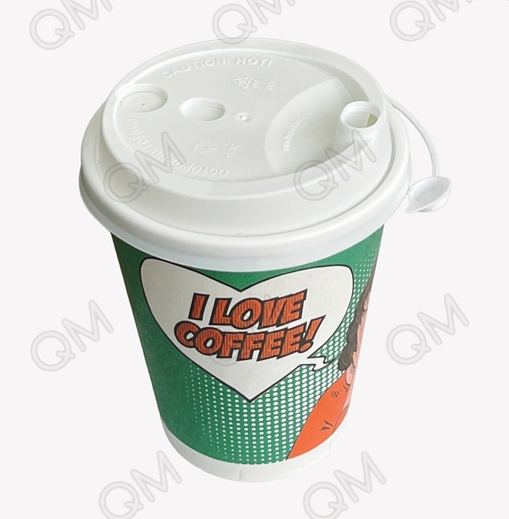 Крышка для стакана 80 мм "Покров. Полимер" с клапаном (белая) (1000шт/кор)