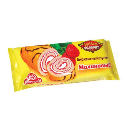 Рулет Бисквит-фаворит малиновый 150 гр