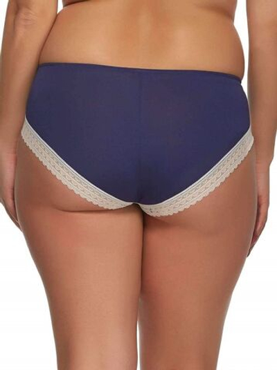 Трусики с высоким вырезом по линии бедер (Размер: S) (Цвет: темно-синий)