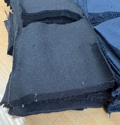 Для рукоделия / ткань футер петля /100% Хб/черный