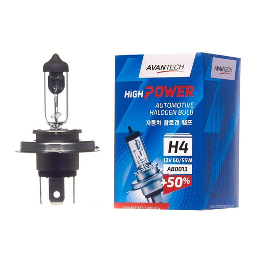 Лампа головного света Avantech H4 (HB2) 12V 60/55W AB0013
