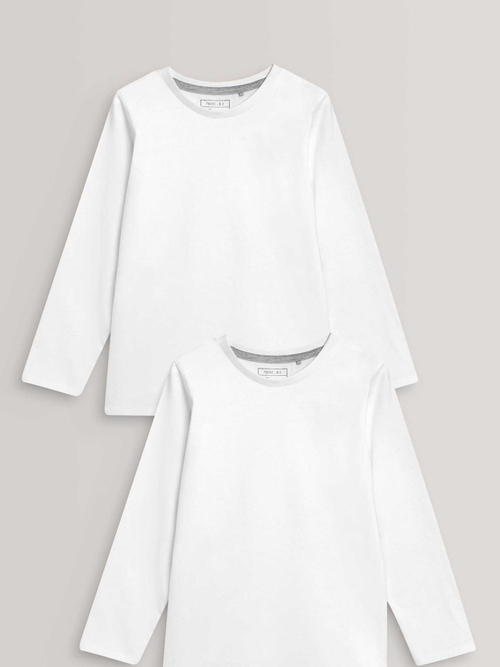 Лонгслив для мальчика Next 149-104, 2 шт., Белый