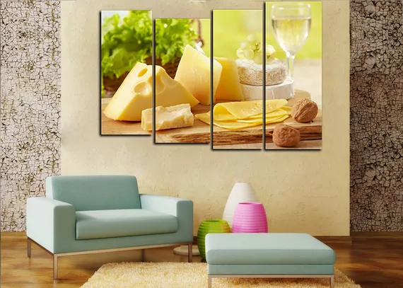 Модульная картина "Сырная нарезка"