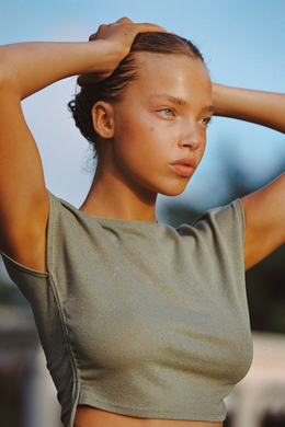 Футболка укороченная TANZANIA Moss