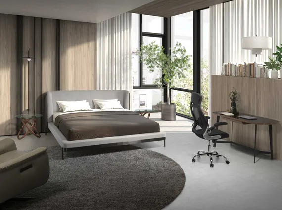 Приставной столик 2126/LT20051 из стекла и ореха