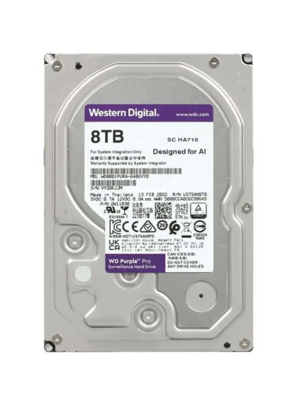 3.5" 8 ТБ Жетский диск Purple Pro WD8001PURA