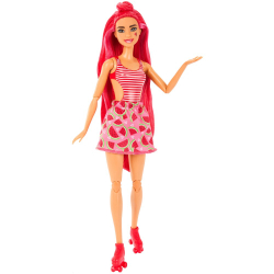 Анонс Barbie Pop — серия «Арбузная кукла», фруктовый сок HNW43 / артикул   HNW40 HNW43  / GTIN 194735151158