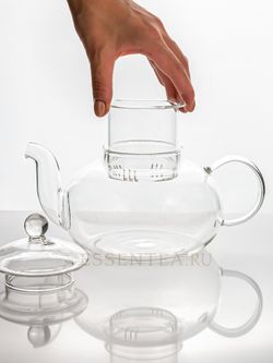 Чайник стеклянный "Танг пу" со стеклянной колбой - 1000 мл