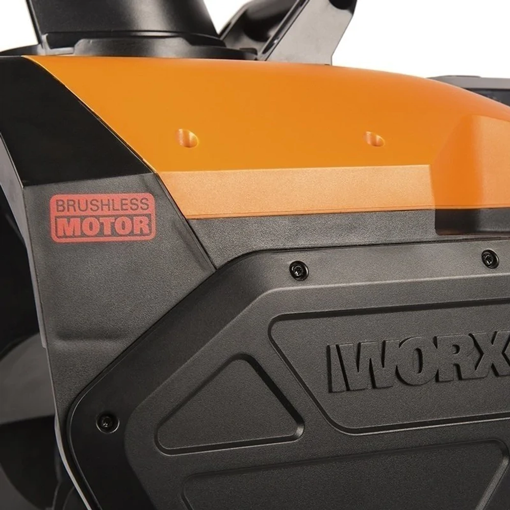 WORX WG471E 40В аккумуляторный снегоуборщик (2 x 4 Ач, ЗУ) ковш 50 см, выброс 6 м