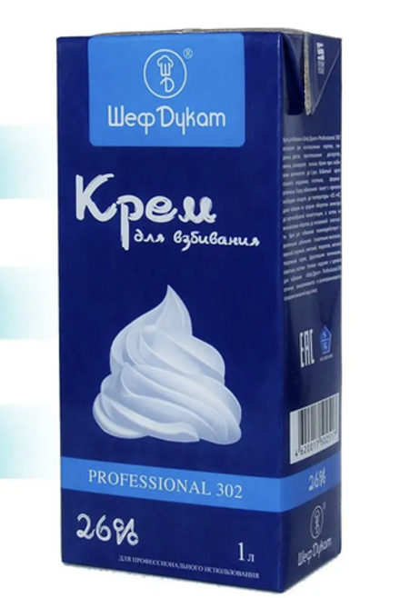 Шеф Дукат Растительные сливки для взбивания крема