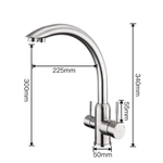 Смеситель для кухни, Frap, с картриджем, подкл к фильтр, нерж, F43899