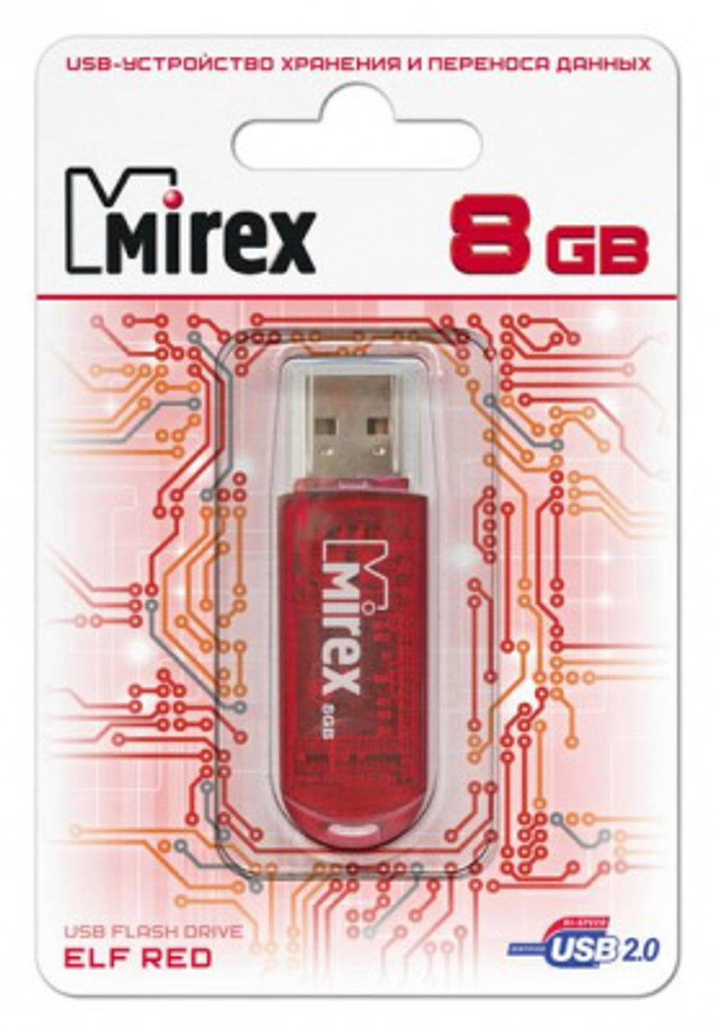 Флешка 8GB Mirex Elf Красный