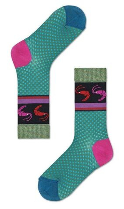 Носки Josefin Crew Sock с креветками (Размер: 25) (Цвет: зеленый)