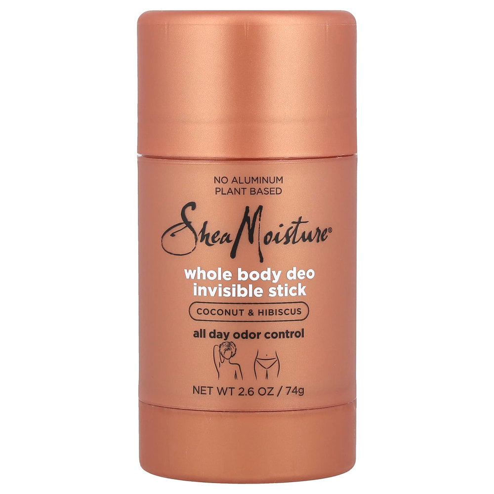 SheaMoisture, Deo Invisible Stick для всего тела, кокос и гибискус, 74 г (2,6 унции)
