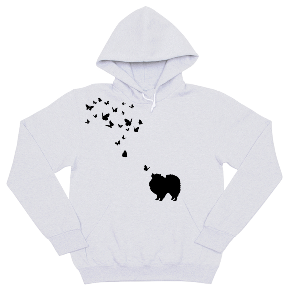 Толстовка "Шпиц и бабочки"