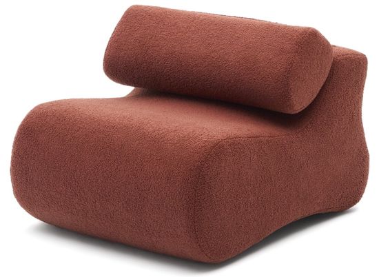 Club терракотовое кресло из ткани букле Испания La Forma