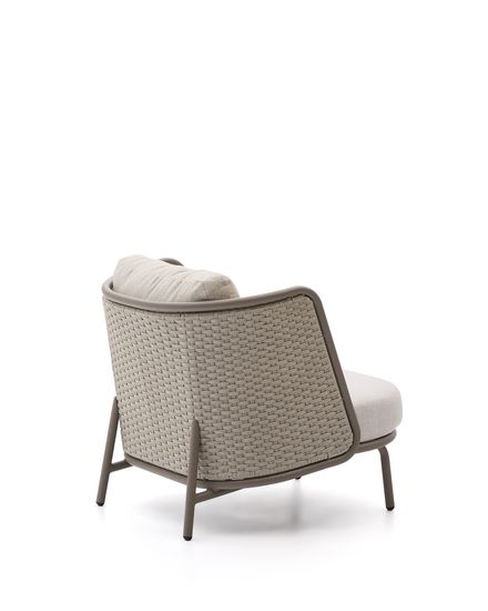 Уличное кресло Sedalis из алюминия и серо-коричневой веревки La Forma Испания 