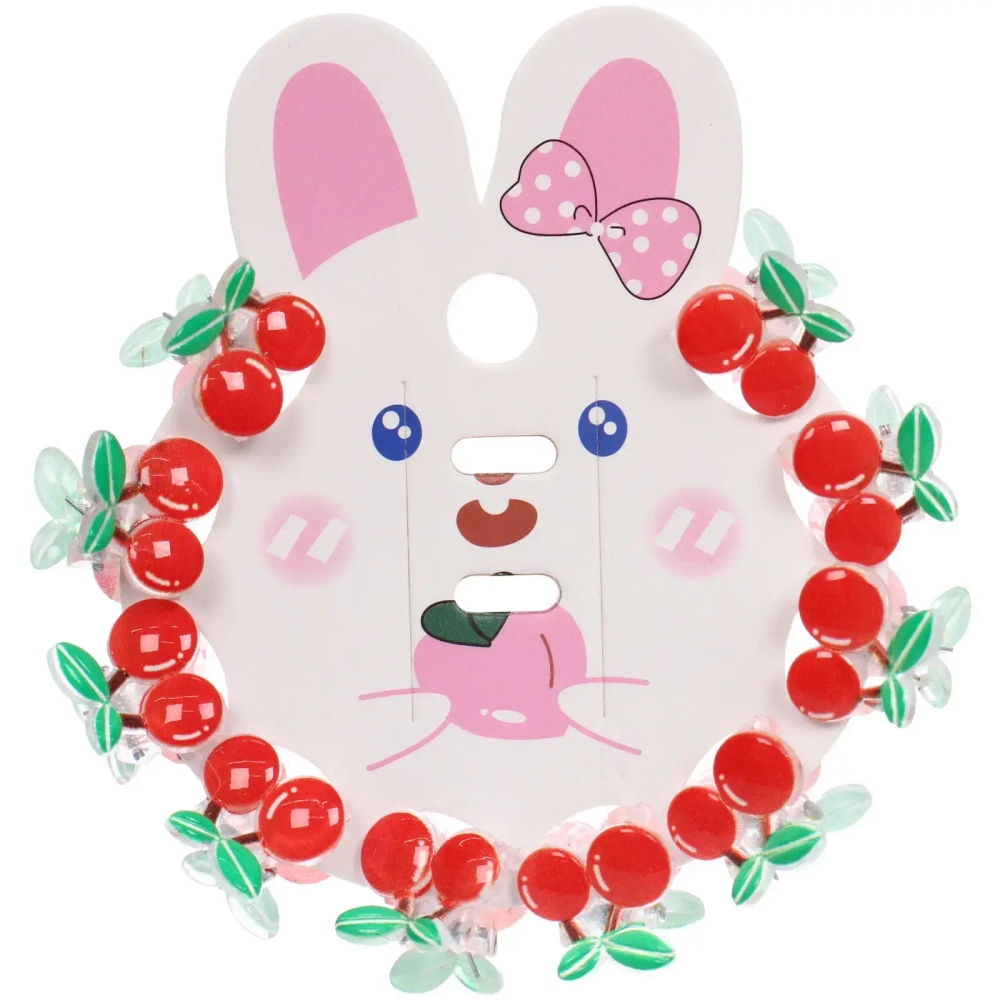 Заколки - крабики для волос детские 10шт «БАМБИ БУМ», Вишенки, 2см/9.5*8см