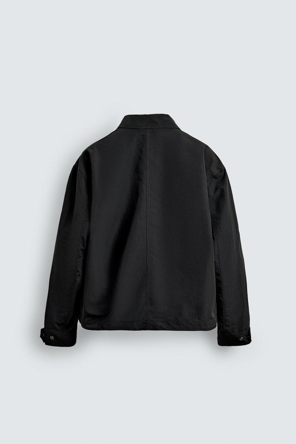 ZARA КУРТКА BOXY FIT С КАРМАНАМИ, ЧЕРНЫЙ