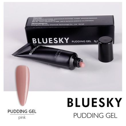 BLUESKY Pudding Gel полигель камуфлирующий розовый Pink 8 гр. (акригель)