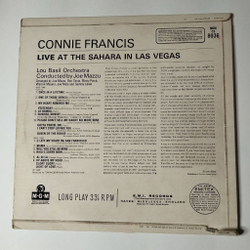 Винтажная виниловая пластинка LP Connie Francis Live At The Sahara In Las Vegas (UK 1966)
