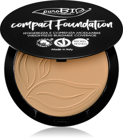 puroBIO Cosmetics Compact Foundation - Компактная тональная пудра SPF 10, 9 g