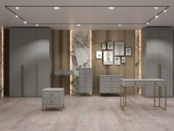 Шкаф для одежды, угловой, Аляска, серый