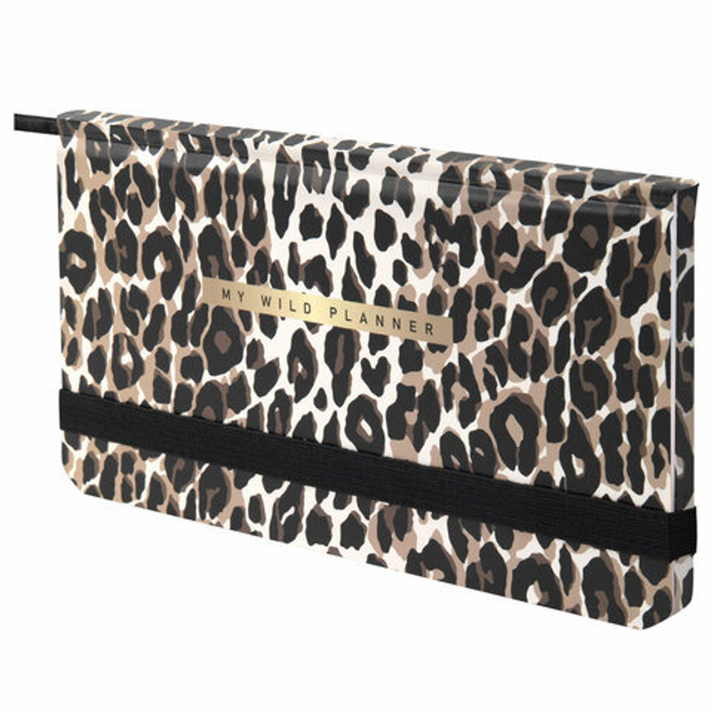 Еженедельник недатированный 17,1*9,3 см 64 л. на резинке БРАУБЕРГ Леопард принт (116312)