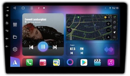 Магнитола для ГАЗель Бизнес 2017-2024+ (рамка-накладка под 10") - FarCar 9546B10M на Android 12, QLED, 8-ядер, CarPlay, 4G SIM-слот