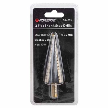 Сверло ступенчатоеHSS4241( 4-32мм)в блистере Forsage F-44739