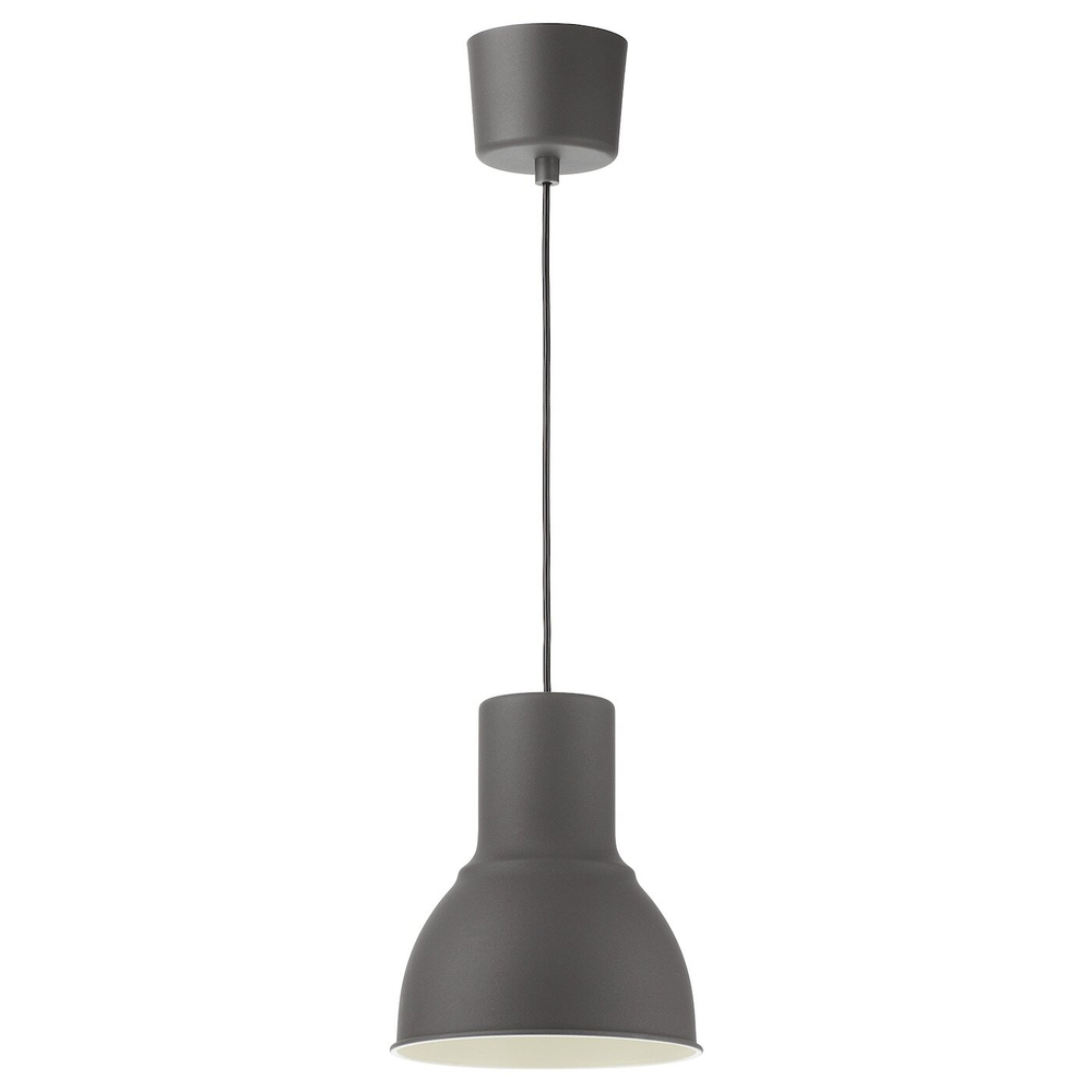 IKEA HEKTAR  (ИКЕА ХЕКТАР)  -  Подвесной светильник, темно-серый, 22 см
