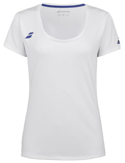 Женская футболка Babolat Play Теннисная кепка Sleeve Top Women - белый/белый