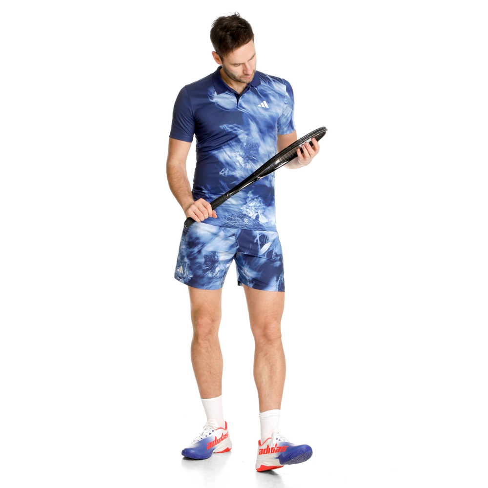 Мужское теннисное поло adidas Melbourne HEAT.RDY FreeLift Polo Men - Blue, White