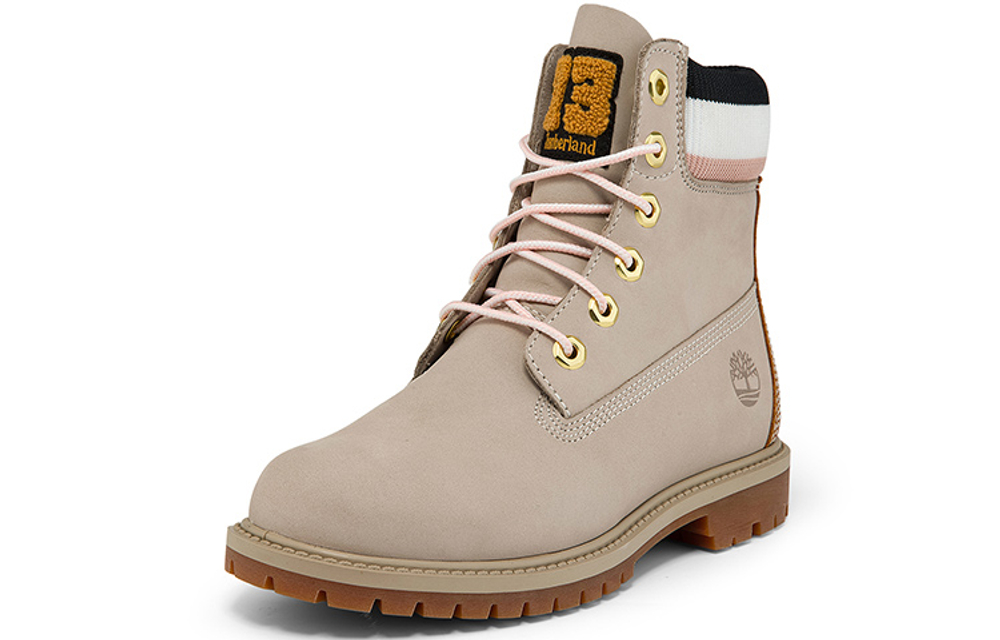 Timberland Premium 6 Inch Heritage Cupsole Boots "Light Taupe Nubuck" Women"s