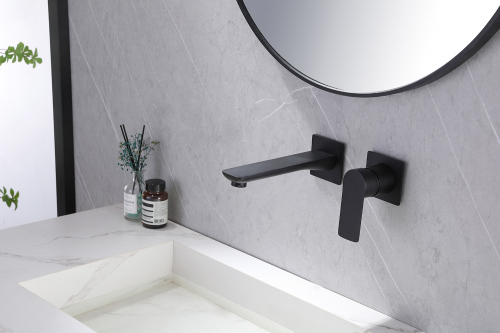 Смеситель ABBER Weiss Insel AF8082B для раковины скрытого монтажа, черный матовый