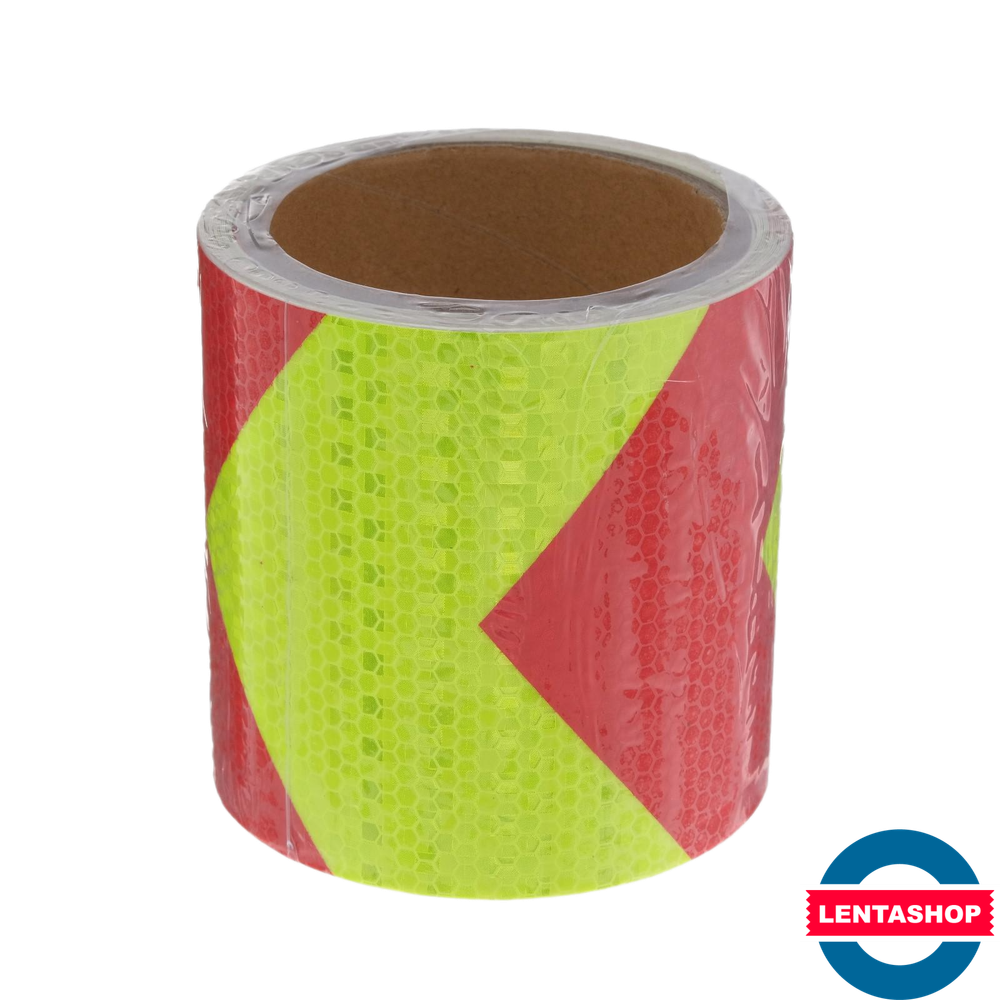 Красно-зелёная светоотражающая лента 15 см х 10 м