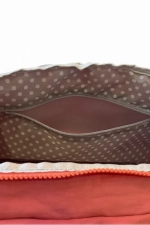 Сумка дорожная красная из плотного текстиля вместительная QOZA