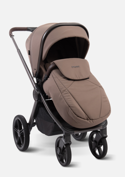 Peppy Коляска детская Monaco thermo 2 в 1 Mocca (кофе), рама серо-коричневая