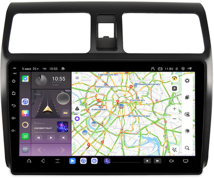 Магнитола для Suzuki Swift 2004-2010 - Kuberg QLed, Android 13, TS20, CarPlay, SIM-слот