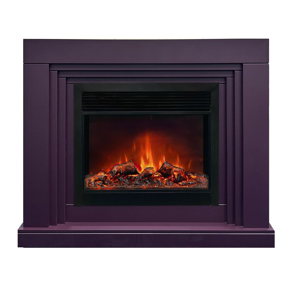 Электрокамин RealFlame Stanley 26 Plum сливовый с очагом Moonblaze Black