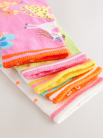 Носки хлопковые для девочки Next AT4-458, 5 шт., Белый, Розовый, Салатовый