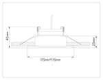 Светильник встраиваемый поворотный точечный TN51918 BK/GD черный/золото GX53 max 12W 115*115*23