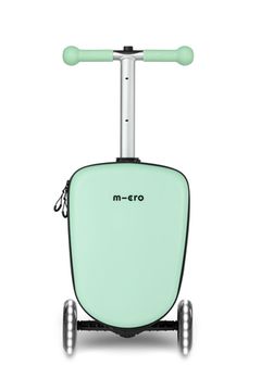 Чемокат Micro Luggage Junior LED ментоловый