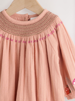 Платье-песочник и колготки в комплекте для девочек Next AN7-952, Персиковый