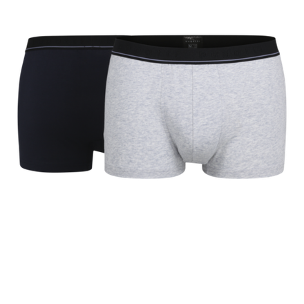 Мужские трусы боксеры набор из 2 штук (черные, серые)  BUGATTI 50016/621