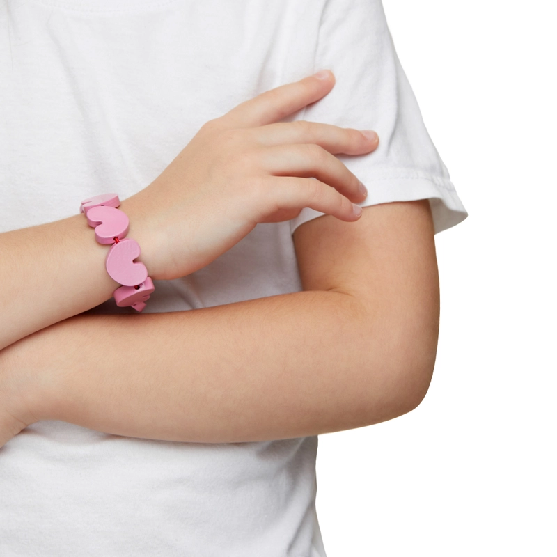 Браслет Детский с Сердечками – Розовый