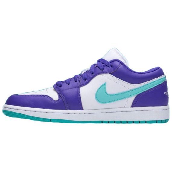 Jordan Air Jordan 1 Винтажные баскетбольные кроссовки Низкие Белый Фиолетовый Зеленый Мужские