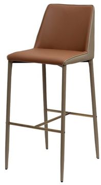 163YH-16995 Стул барный экокожа терракота/бежевый  55*44*103см